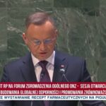 Prezydent Duda podczas debaty w ONZ: „Nasz świat staje wobec wielu kryzysów globalnych”